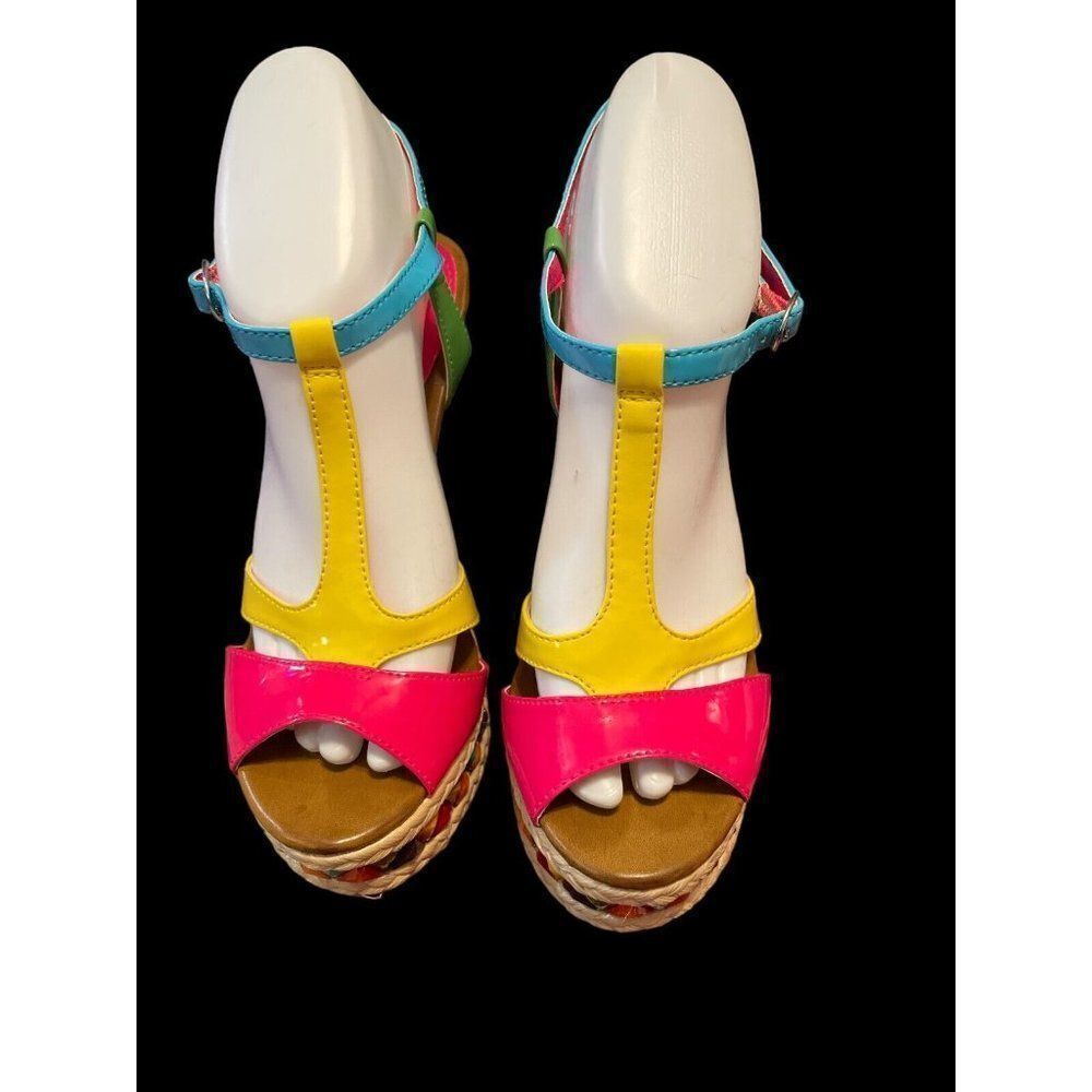 Unlisted‎ Kenneth Cole platform shoes Carry Always Yellow, Pink Blue, green 6.5